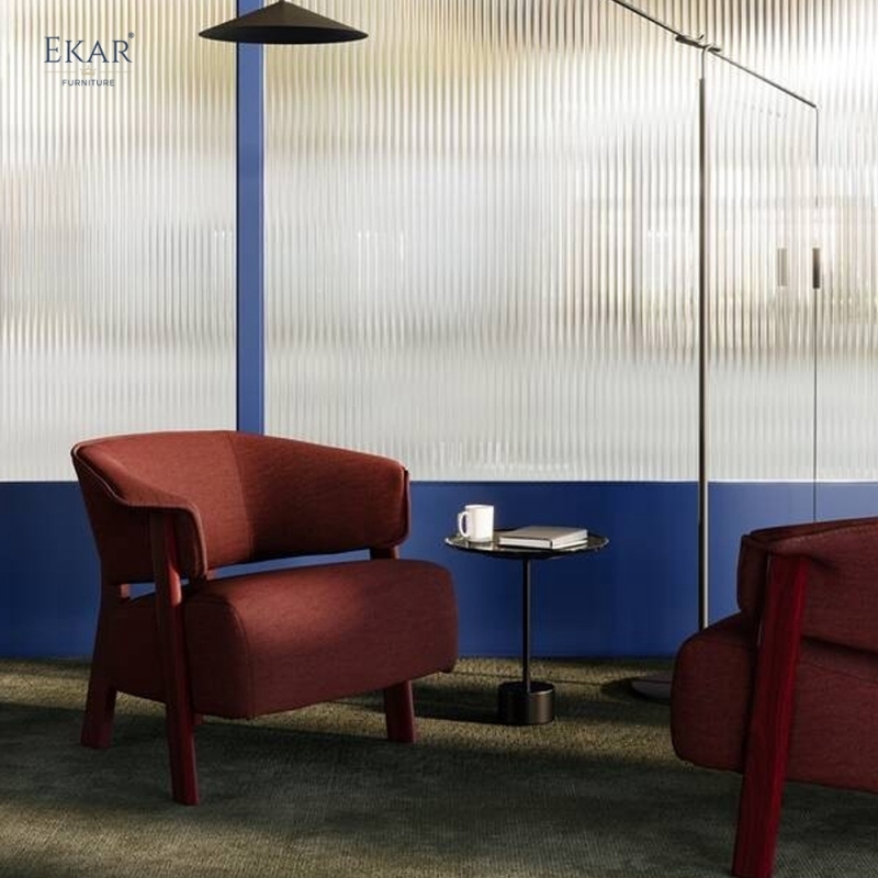 EKAR Wingback-Inspired Solid Wood Lounge Chair