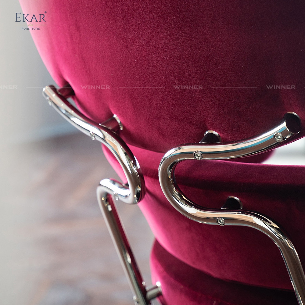 EKAR Classic Three-Petal Stainless Steel Lounge Chair