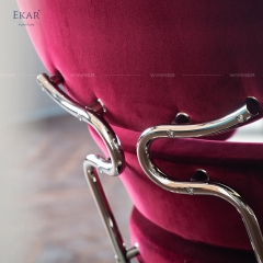 EKAR Classic Three-Petal Stainless Steel Lounge Chair