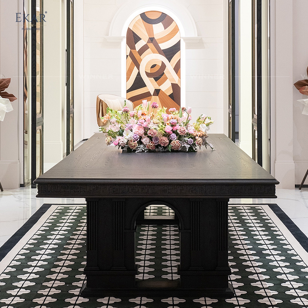 EKAR Via Gesù-Inspired Solid Wood Dining Table