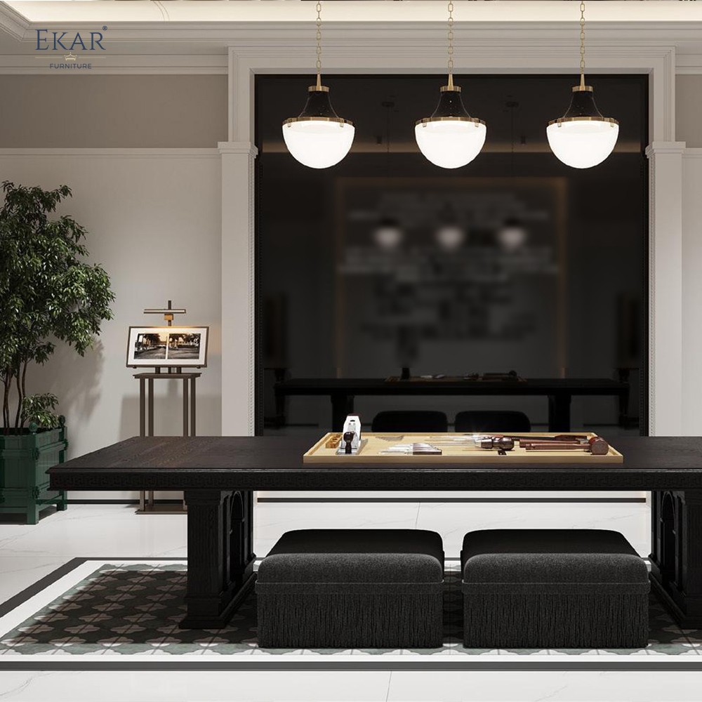 EKAR Via Gesù-Inspired Solid Wood Dining Table