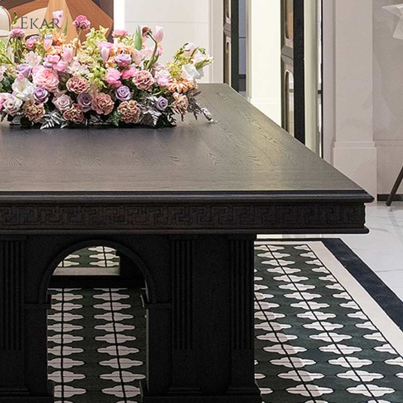 EKAR Via Gesù-Inspired Solid Wood Dining Table