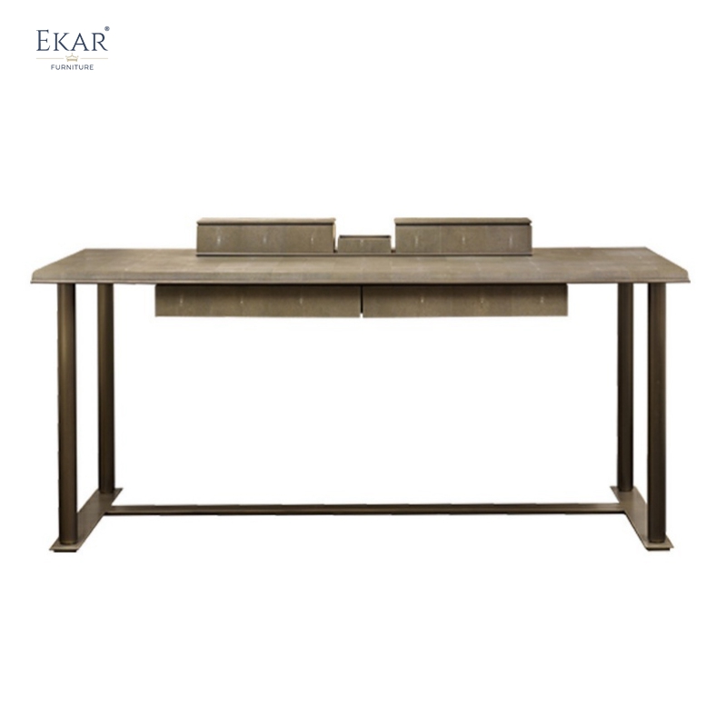 Modern Executive Desk in Wood & Metal