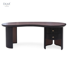 New Design Executive Desk in Leather & Wood