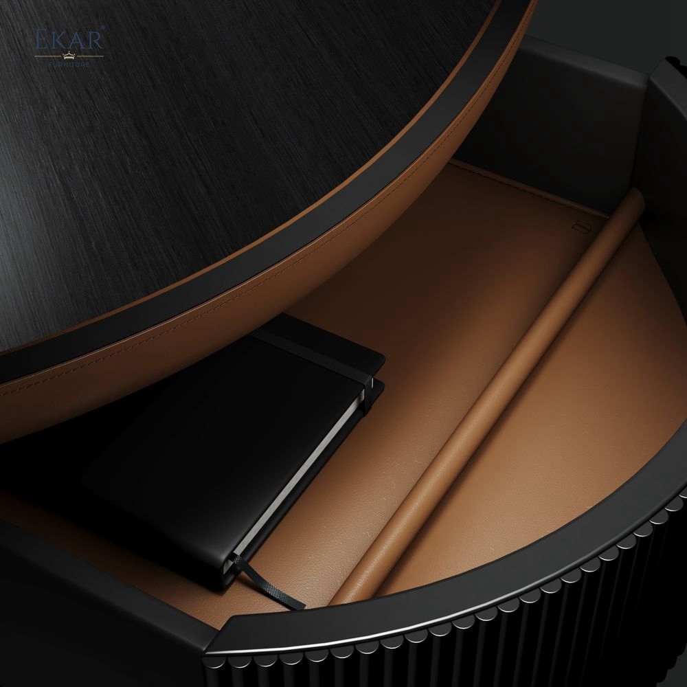 New Design Executive Desk in Leather & Wood