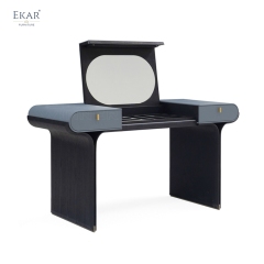 Modern Luxury Vanity Desk New Design with Brass Accents Modern Makeup Vanity Table with Mirror Dressing Table