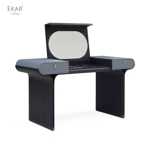 Modern Luxury Vanity Desk New Design with Brass Accents Modern Makeup Vanity Table with Mirror Dressing Table