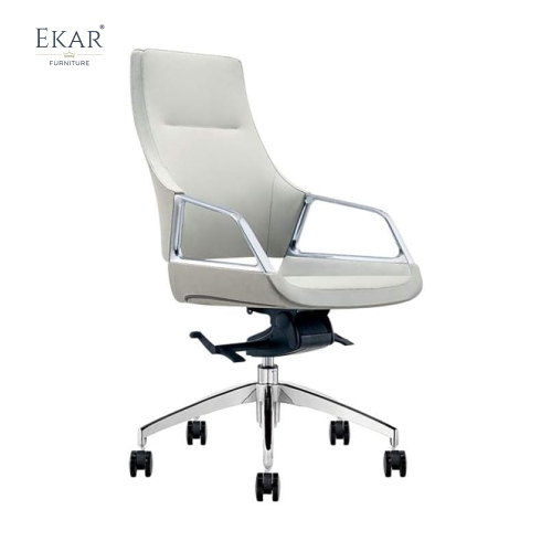 Modern Leather Office Chair with Ergonomic Lumbar Support