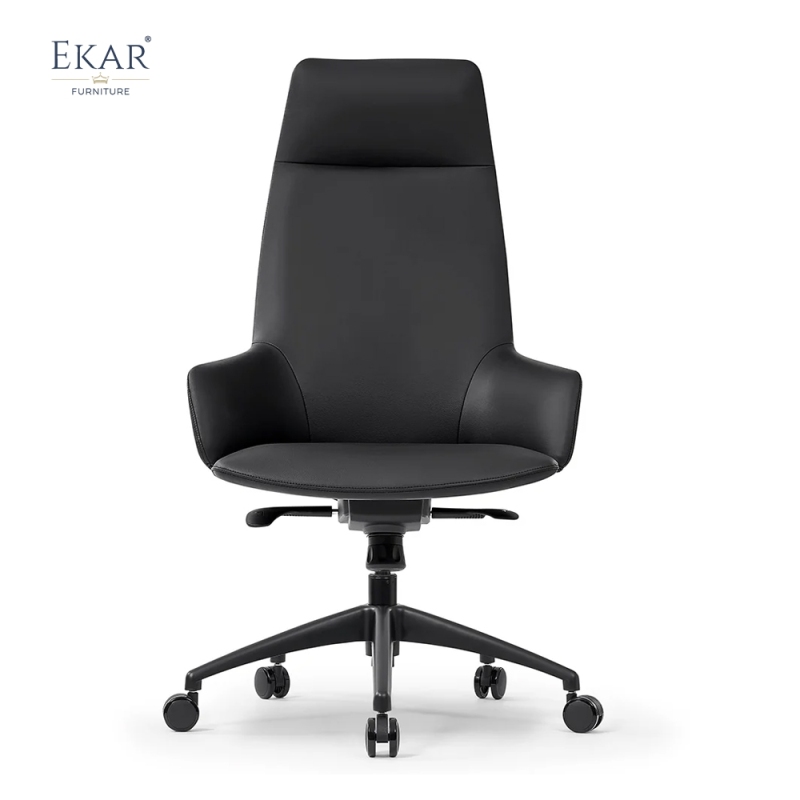 Modern Leather Office Chair with Ergonomic Adjustments