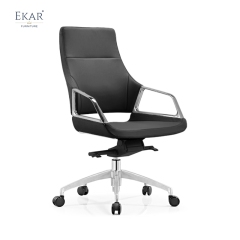 Modern Leather Office Chair with Ergonomic Lumbar Support
