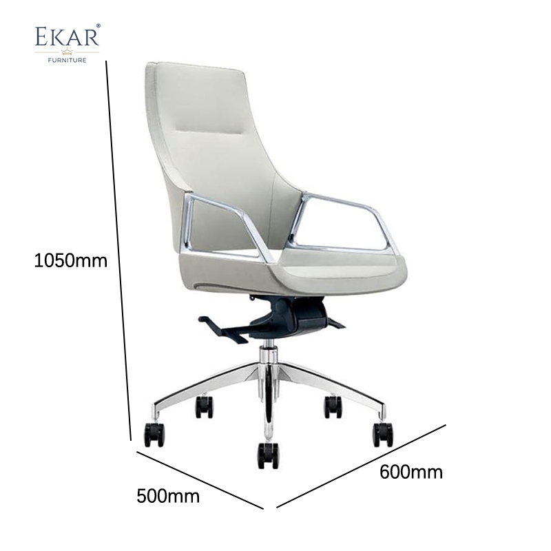 Modern Leather Office Chair with Ergonomic Lumbar Support