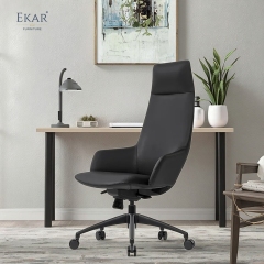 Modern Leather Office Chair with Ergonomic Adjustments