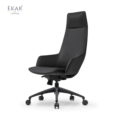 Modern Leather Office Chair with Ergonomic Adjustments
