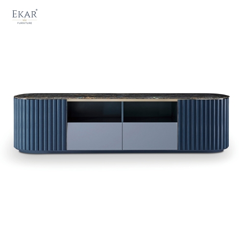 Blue Jade Marble Living Room TV Cabinet