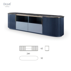 Blue Jade Marble Living Room TV Cabinet