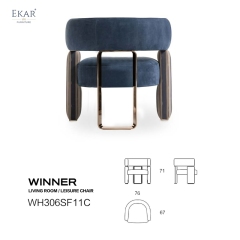 Modern design comfortable lounge metal chair with cushion for living room ​