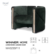 Modern living room furniture stylish hardware brushed champagne gold leisure chair