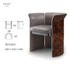 Wooden Leather Luxury Furniture Modern Dining Chair