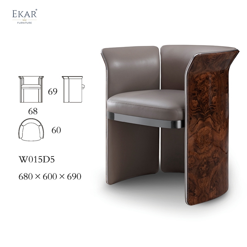 Wooden Leather Luxury Furniture Modern Dining Chair