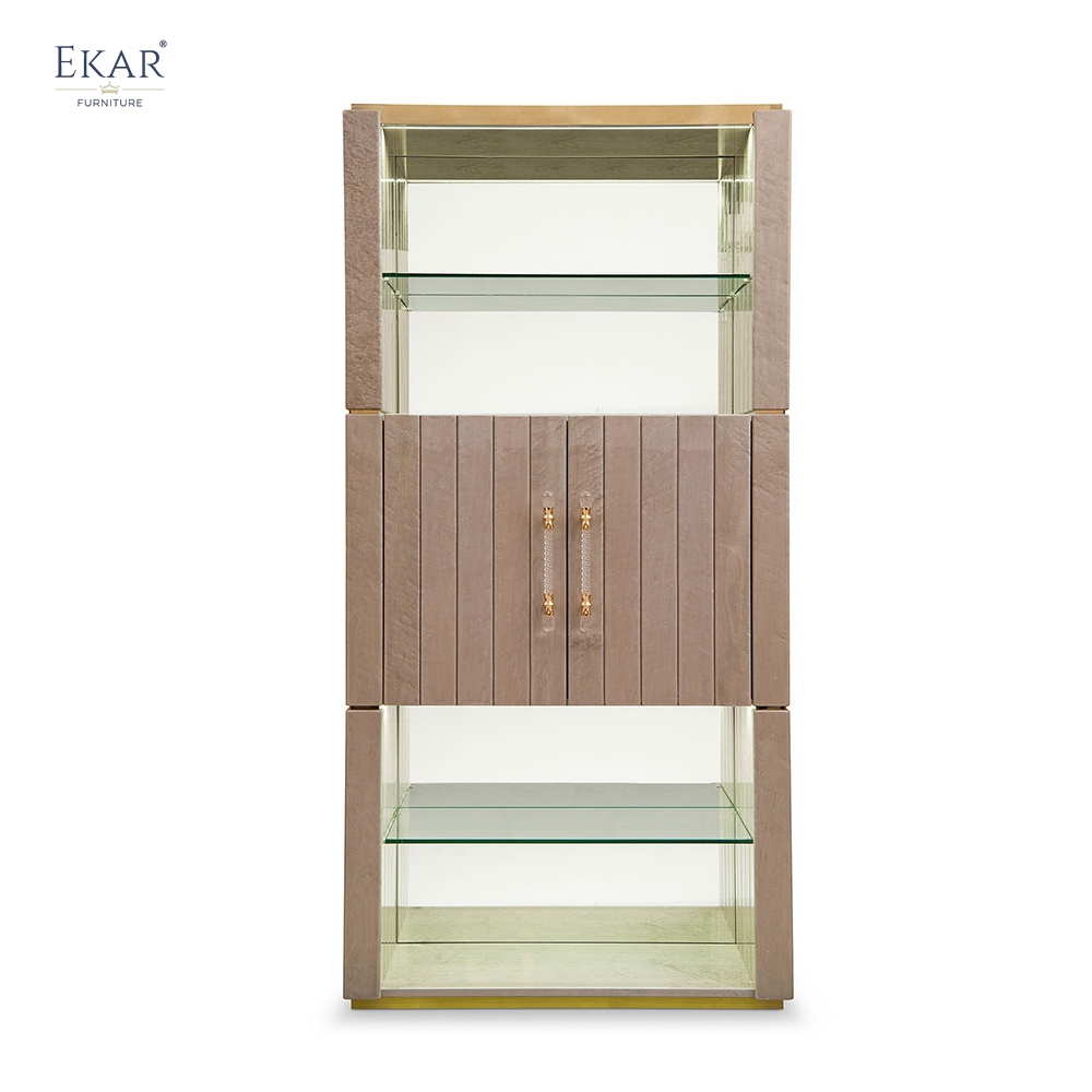 High gloss glass cabinet for luxury living room in modern design style