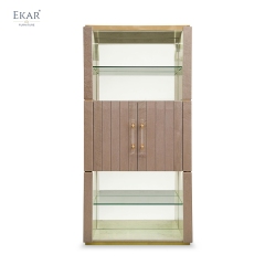 High gloss glass cabinet for luxury living room in modern design style