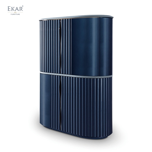 Multi-functional Storage Cabinet with Gold Trim | Ekar Furniture W018D41