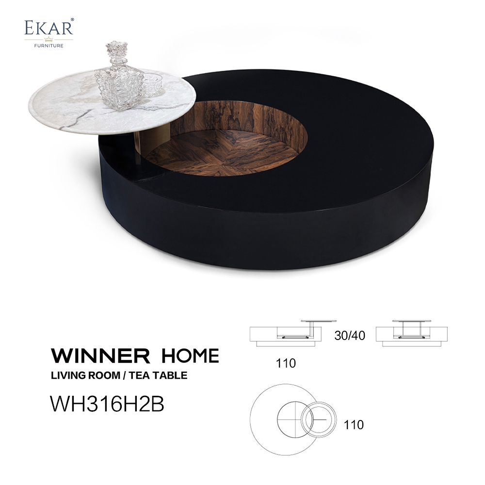 Elegant living room coffee table: decoration for a modern living room