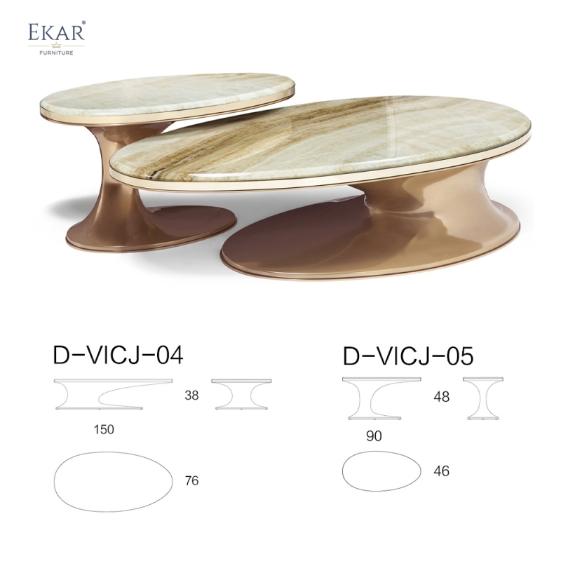 Unique centerpiece: irregular round modular coffee table