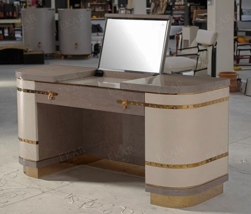 Metal base luxury design dressing table