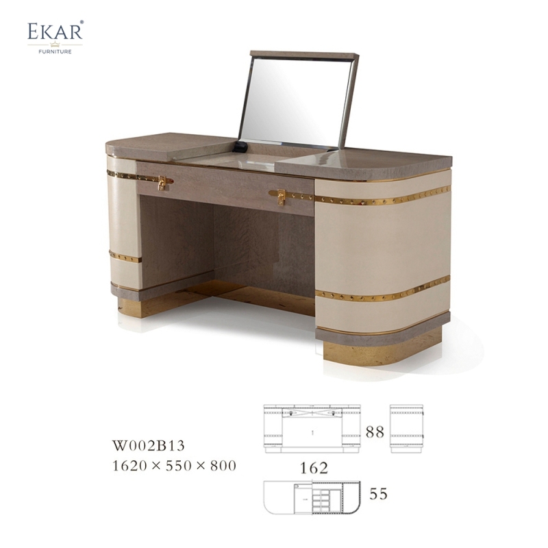 Metal base luxury design dressing table
