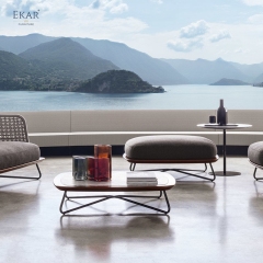 EKAR Sailor's Stool | Monsoon-Proof Teak Ottoman for Coastal Terraces