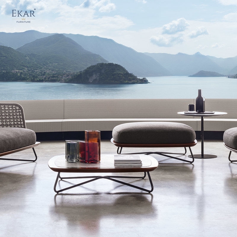 EKAR Sailor's Stool | Monsoon-Proof Teak Ottoman for Coastal Terraces