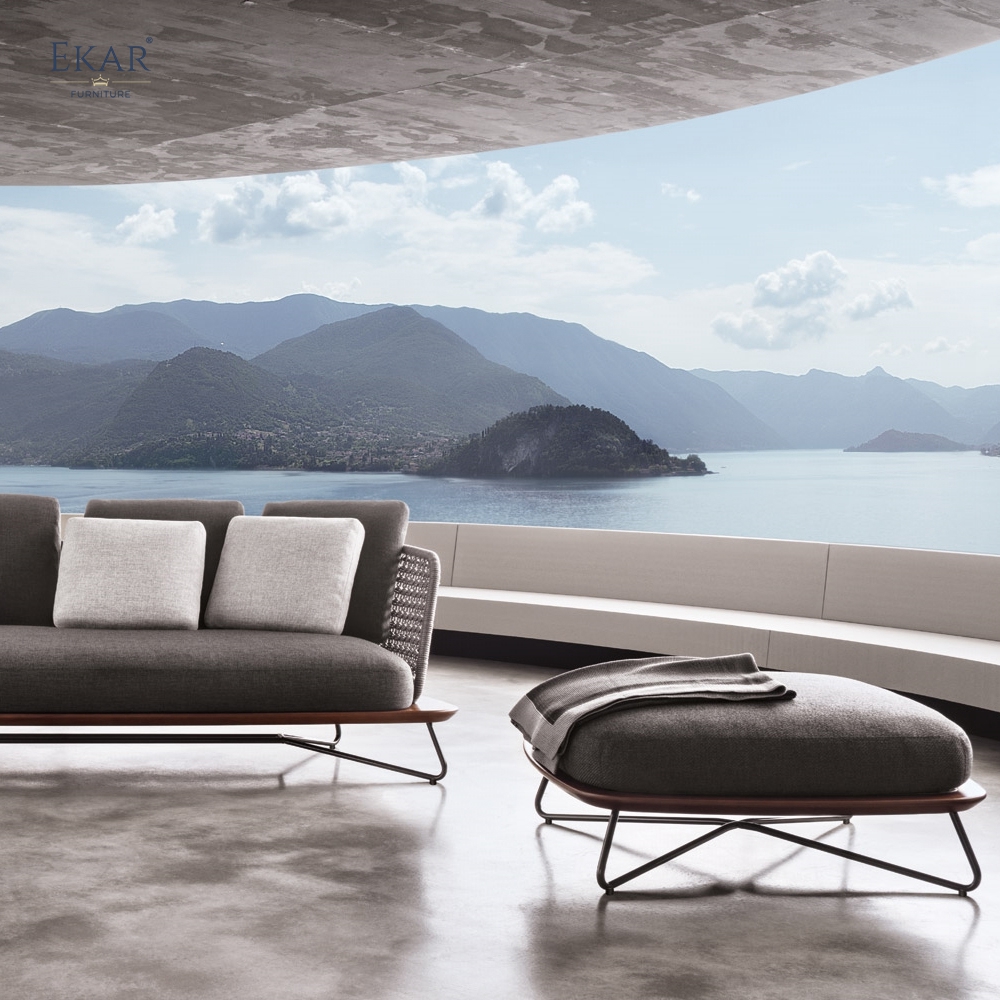 EKAR Sailor's Stool | Monsoon-Proof Teak Ottoman for Coastal Terraces