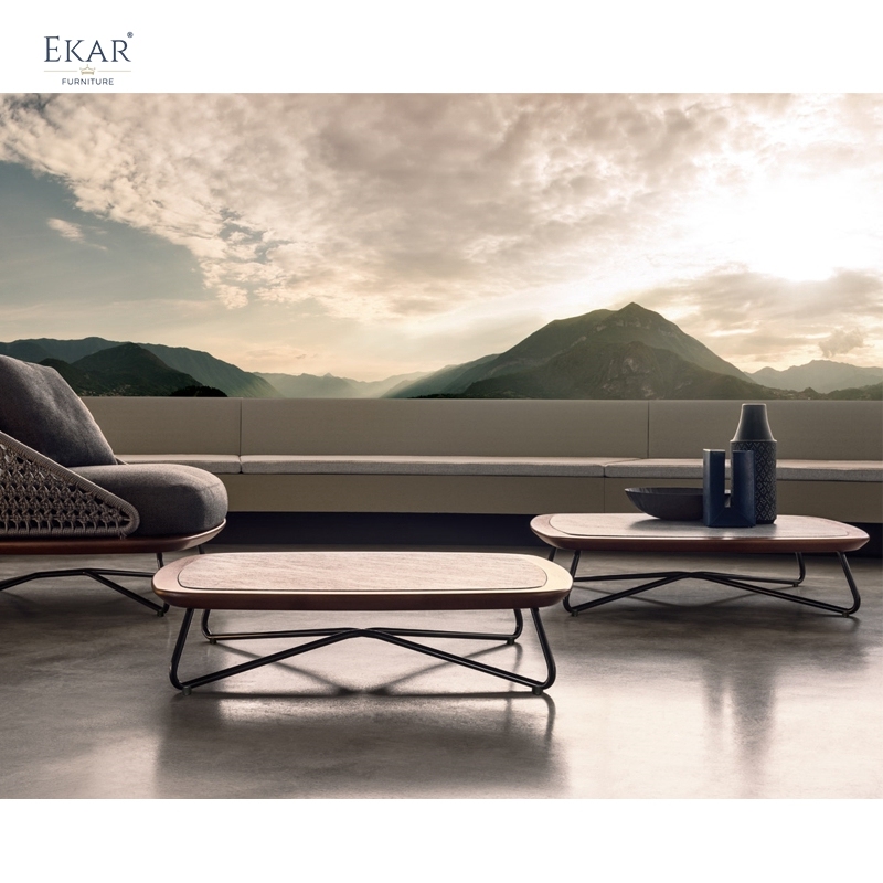 EKAR Dias Table | Shipwreck-Salvaged Teak & Bronze for Coastal Legends Outdoor Furniture Coffee Table