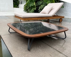EKAR Dias Table | Shipwreck-Salvaged Teak & Bronze for Coastal Legends Outdoor Furniture Coffee Table