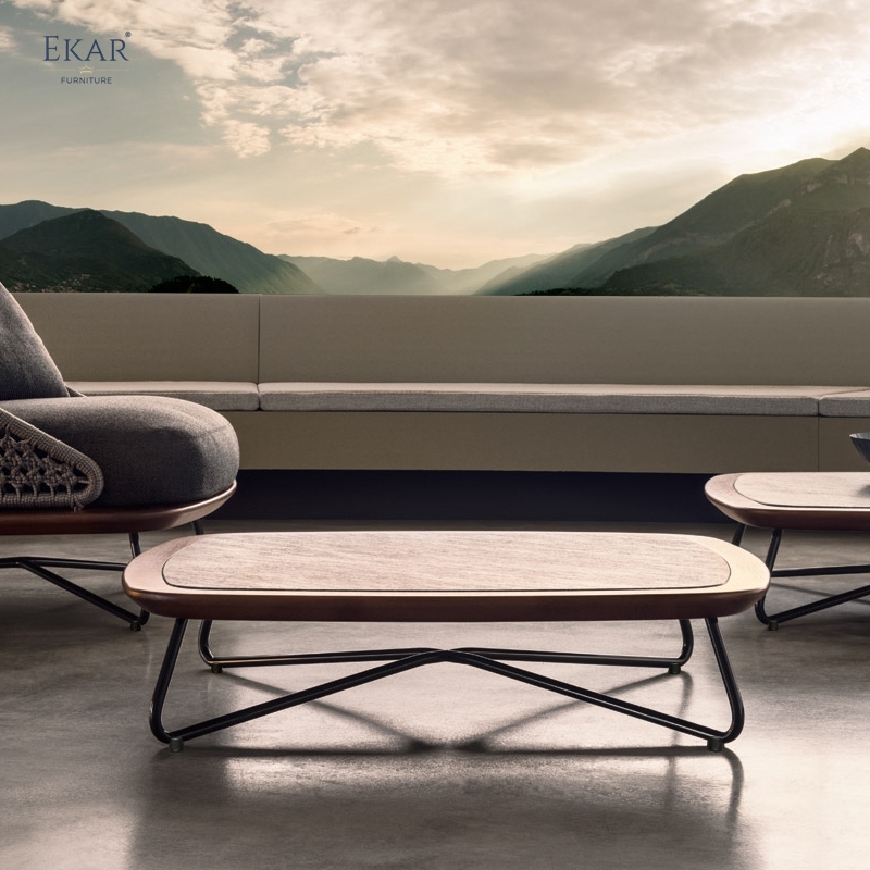 EKAR Dias Table | Shipwreck-Salvaged Teak & Bronze for Coastal Legends Outdoor Furniture Coffee Table