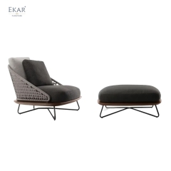 EKAR Sailor's Stool | Monsoon-Proof Teak Ottoman for Coastal Terraces