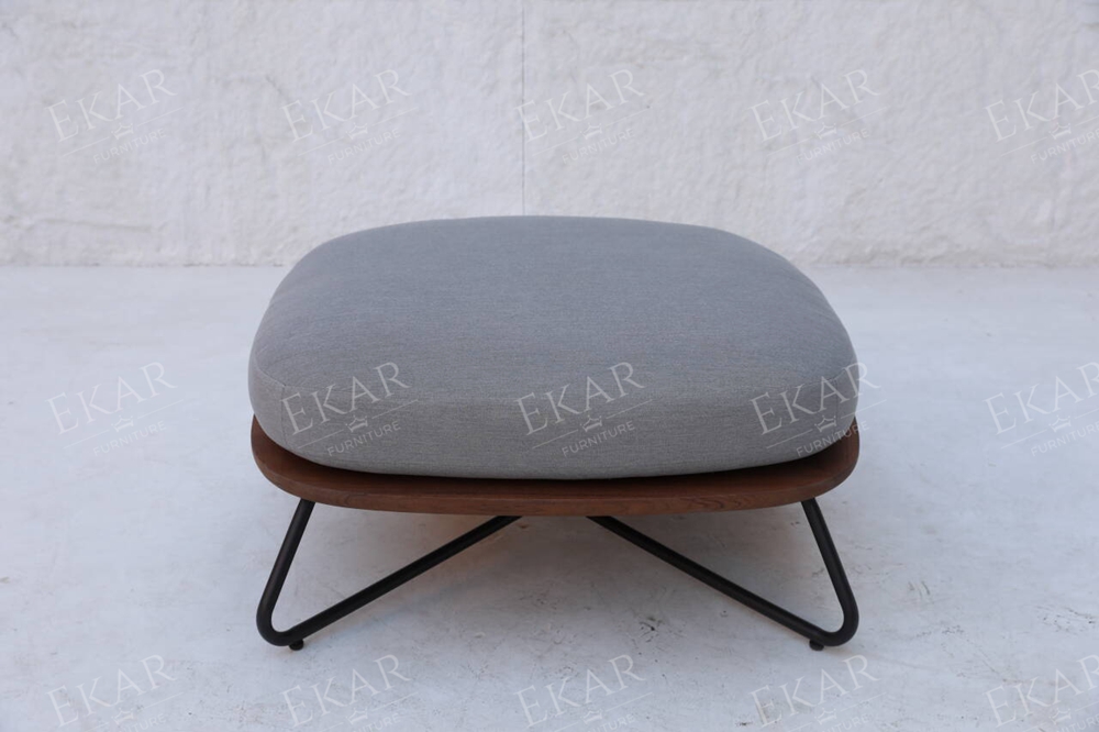 EKAR Sailor's Stool | Monsoon-Proof Teak Ottoman for Coastal Terraces