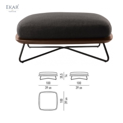 EKAR Sailor's Stool | Monsoon-Proof Teak Ottoman for Coastal Terraces