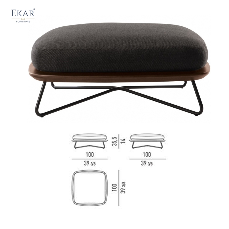 EKAR Sailor's Stool | Monsoon-Proof Teak Ottoman for Coastal Terraces
