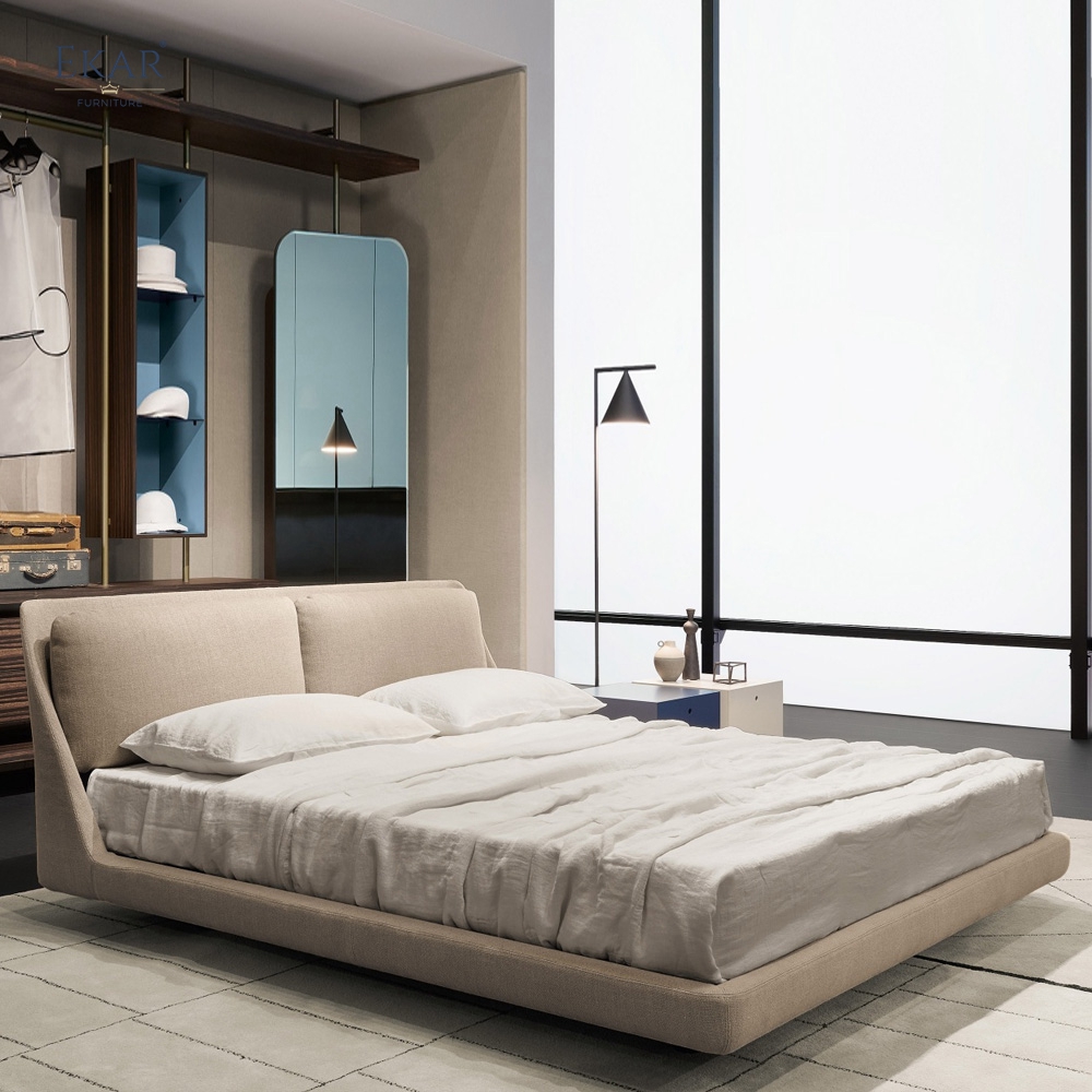 EKAR Aura Minimalist Bed - Suspended Bed, Low Profile Design, Scandinavian Style, Create a Tranquil Bedroom