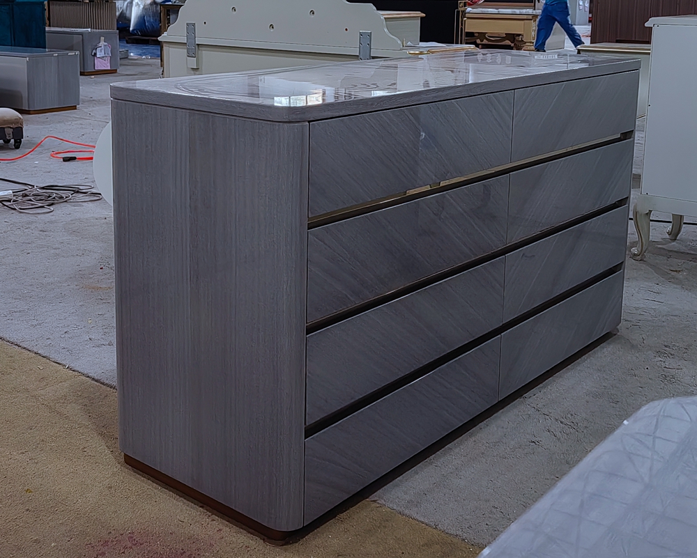 Modern minimalist wooden design style bedroom storage cabinet