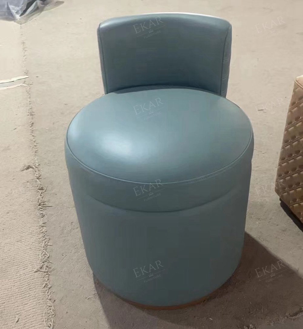 Modern White Leather Dresser Dressing Chair