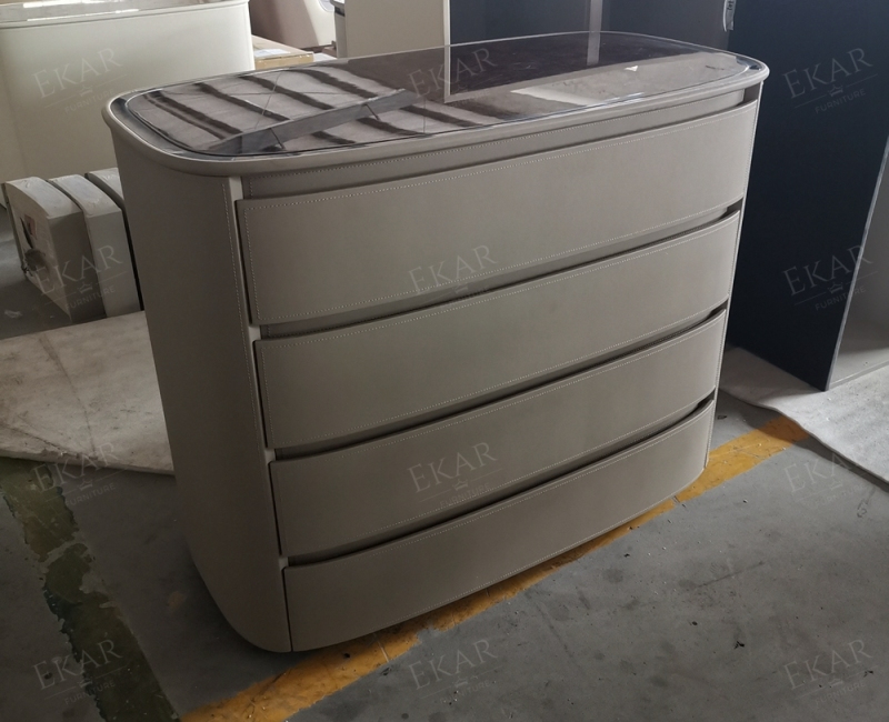 Modern wooden storage white sideboard luxury bedroom chest of drawers