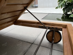 Adjustable Waterproof Outdoor Recliner with Metal Legs