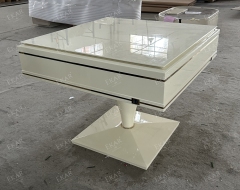 Modern Mahjong Table with Felt Surface and Wooden Frame
