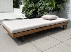 Adjustable Waterproof Outdoor Recliner with Metal Legs