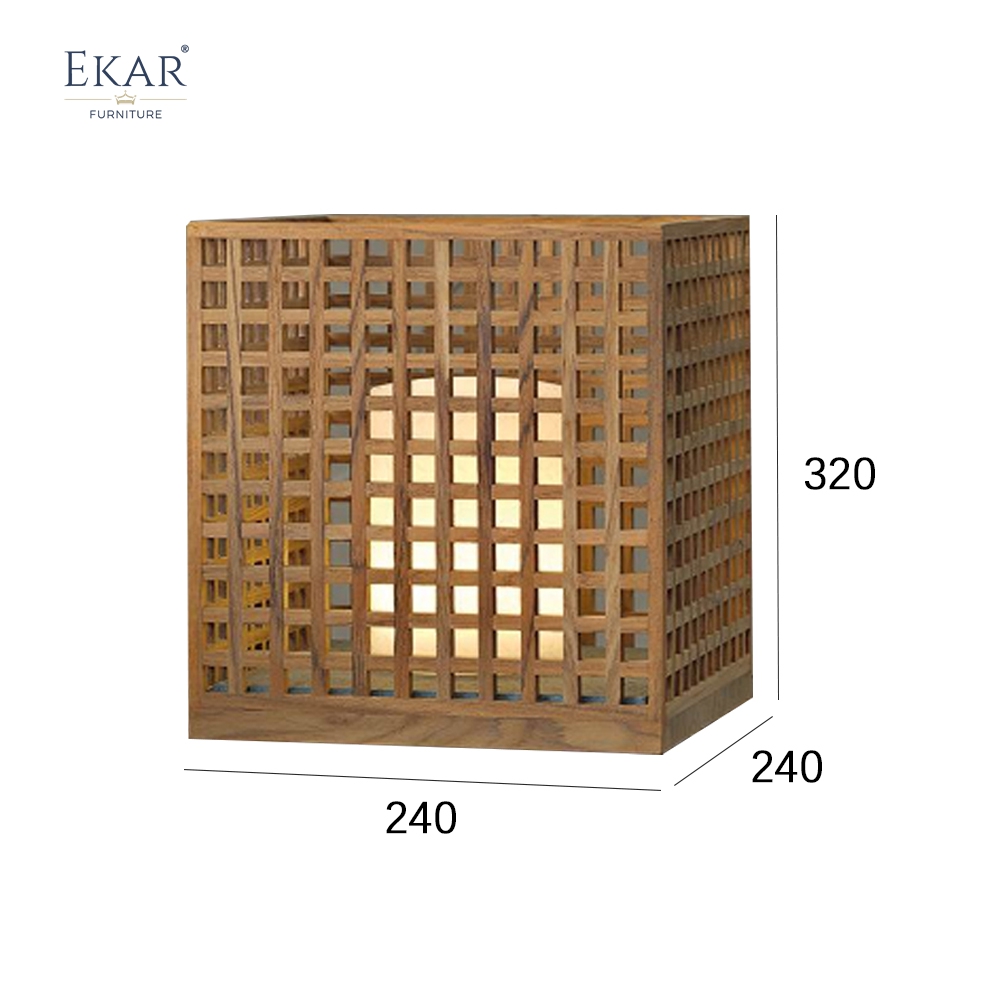 Modern Minimalist Solid Wood Outdoor Lamp Shade