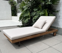 Adjustable Waterproof Outdoor Recliner with Metal Legs
