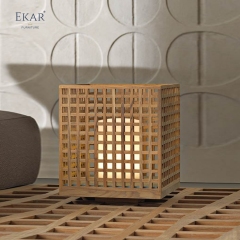 Modern Minimalist Solid Wood Outdoor Lamp Shade